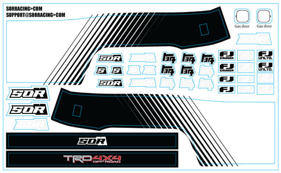 Element RC UTRON Bed Decal Kits