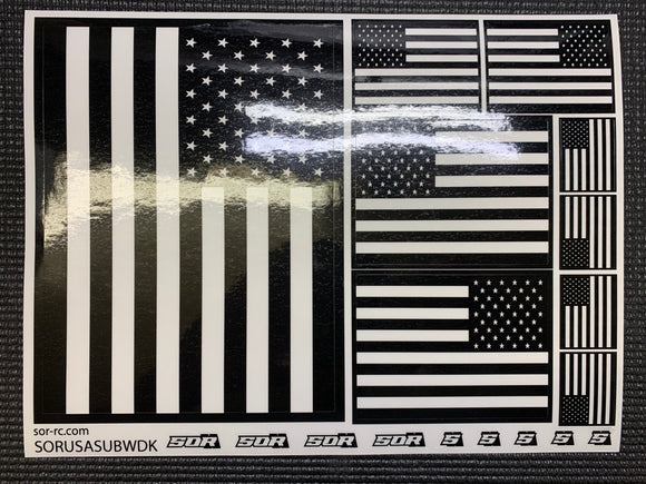American Flag Window Decal Kit