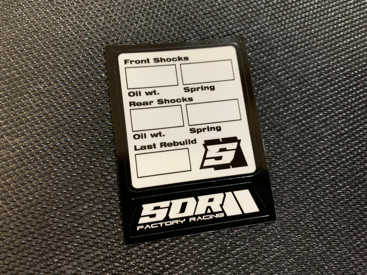 Soler Performance Sticker Scaler Suspension Tune Decals (3 Pack) – SOR RC Products